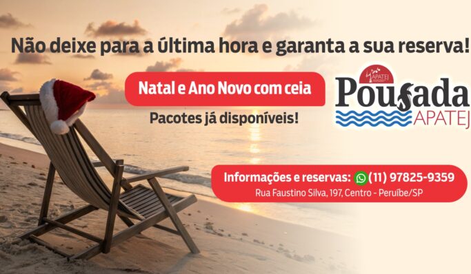 Já estão abertas as reservas para Natal e Ano Novo na Pousada Apatej